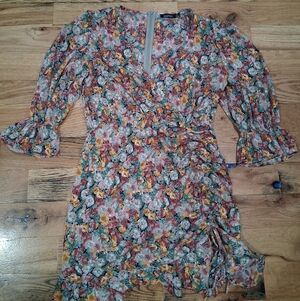 Floral Multicolor Women's Dress